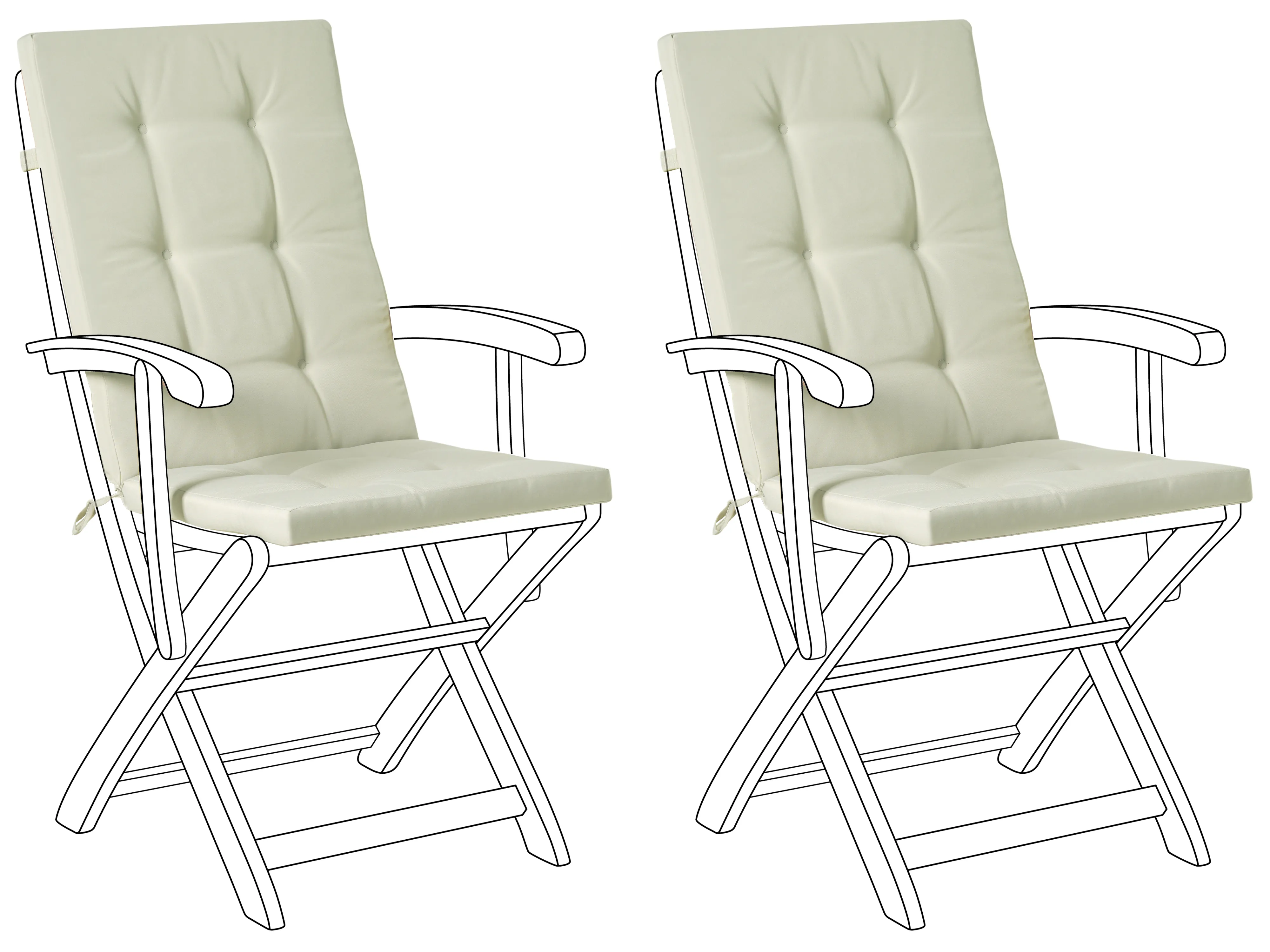 Set van 2 rug/zitkussens MAUI PREMIUM Lichtgroen