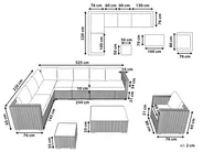 Garden Lounge Set with Table 8 Seater XXL Modular PE Rattan White Right Hand_751255