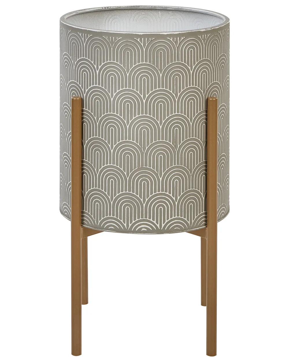 Elevated Plant Pot AUBRIETA Metal 31 cm Grey