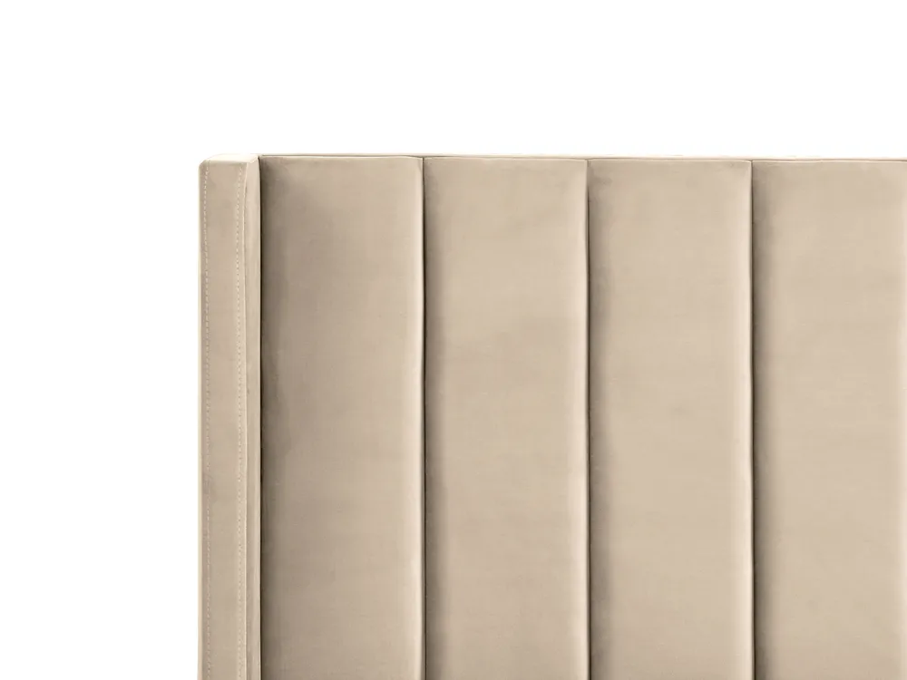 Bed Velvet VILLETTE 180 x 200 cm (EU Super King) Beige_832600