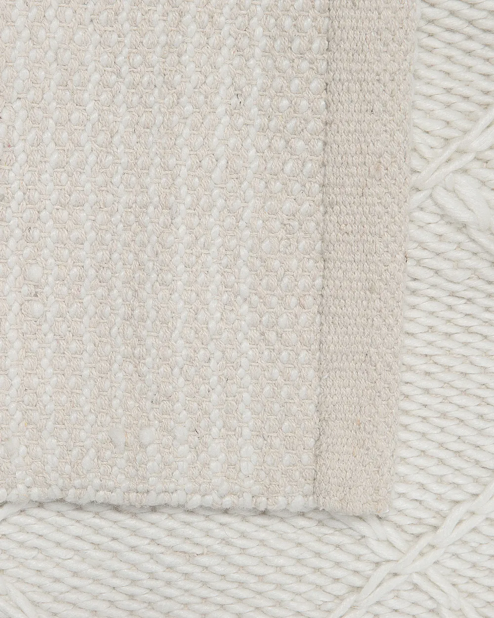Rug ELLEK White 140 x 200 cm Wool_849408