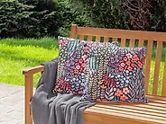 Lot de 2 coussins d'extérieur CASTELARO Motif floral 45 x 45 cm Multicolore_1182693