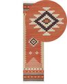 Bavlnený kelímový koberec 80 x 300 cm oranžový GAVAR_869192