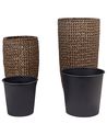 Lot De 2 Pots Suspendus En Macramé De Chanvre - Fait Main, Réglables, Pour Plantes D'intérieur Ou D'extérieur - 2