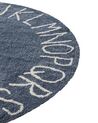 Kulatý bavlněný dětský koberec ø 120 cm modrá VURGUN_907242