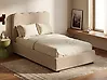 Ottoman Bed NANTERRE Boucle Beige 120 x 200 cm (EU Small Double)