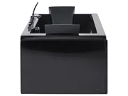 Vasca idromassaggio angolare con LED HAWES 180 x 90 cm Nero_1033660