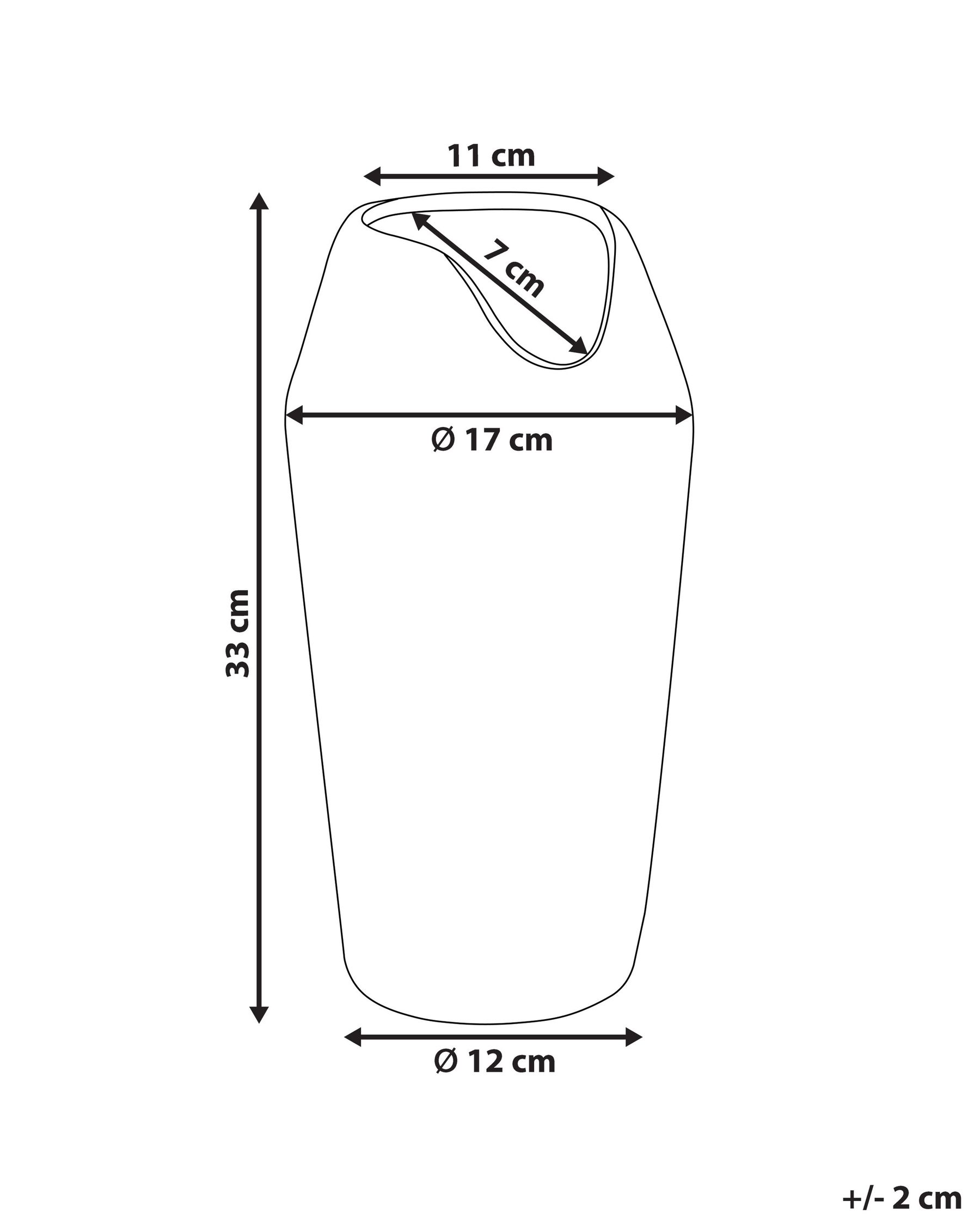 Wazon dekoracyjny APAMEA 33 cm Kamionka Czarny_733668