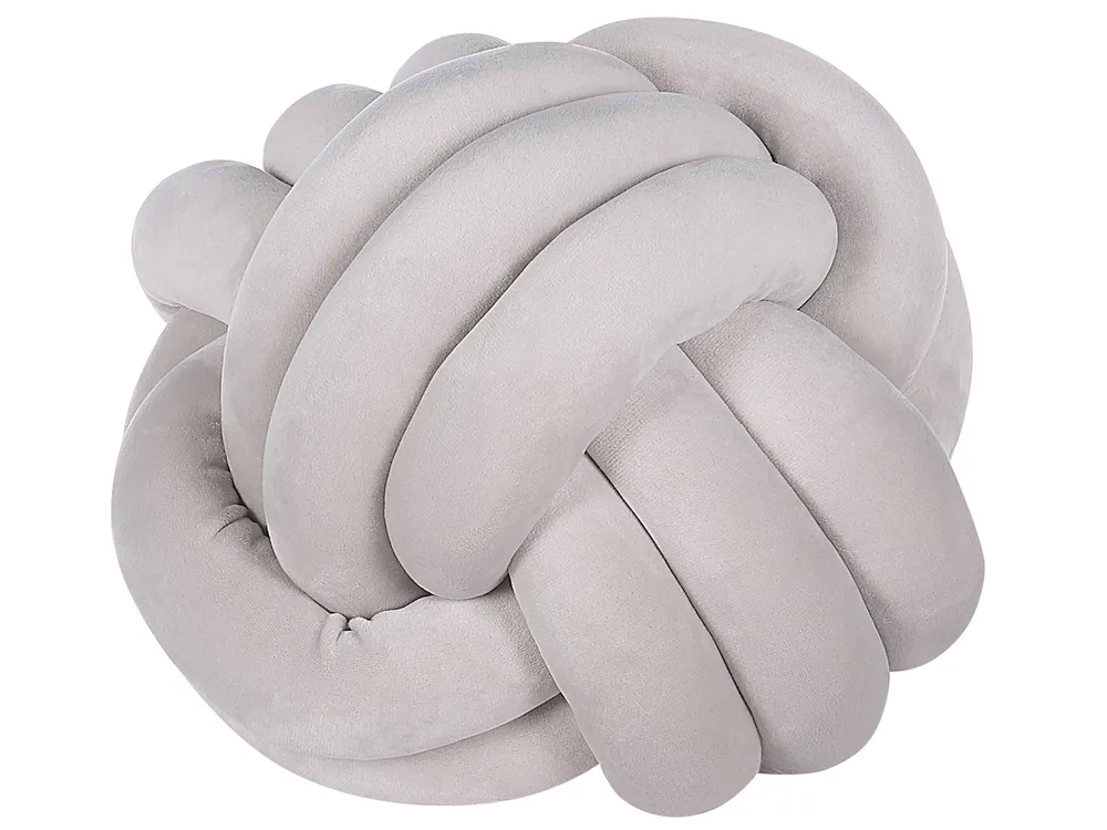 Throw Cushion MALNI 30 x 30 cm Velvet Light Grey Solid_790145