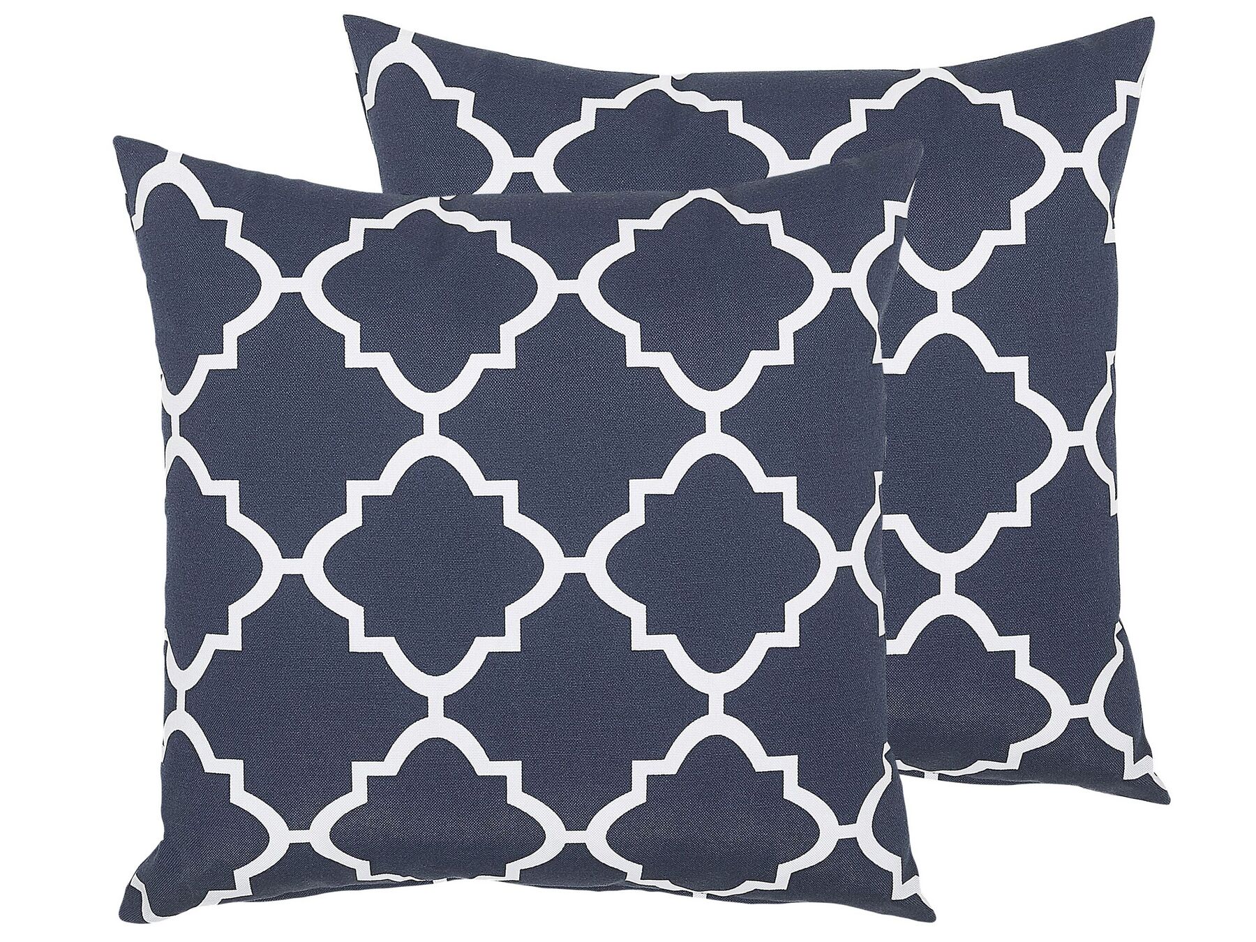 Lot de 2 coussins décoratifs de jardin bleu marine 40 x 40 cm SOFADES_799401