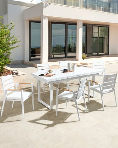 Set of 6 Garden Chairs White TAVIANO