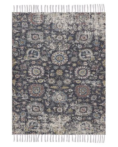 Teppich mehrfarbig 140 x 200 cm orientalisches Muster Kurzflor ARMUTALAN