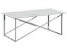 Coffee Table EMPORIA Tempered Glass Marble/ Silver