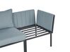 Lounge Set Stahl schwarz 5-Sitzer Auflagen dunkelgrau SKALA_934681