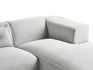 Corner Sofa 3 Seater DOLVA Fabric Light Grey Left Hand_745533