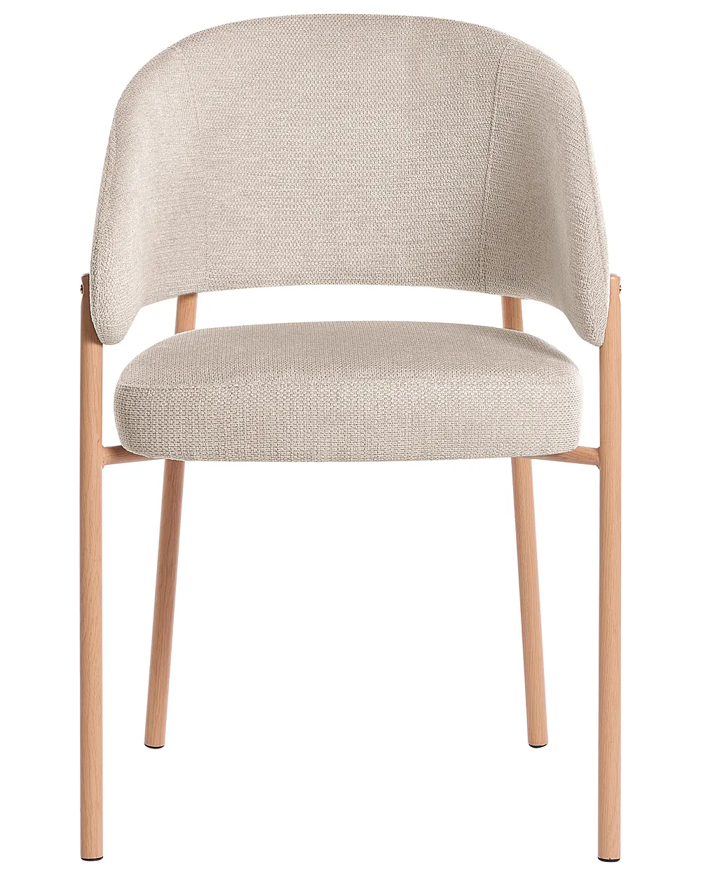 Esszimmerstuhl 2er Set ZANE Stoff Hellbeige_1160988
