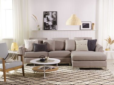 4-seters hjørnesofa V beige OSLO