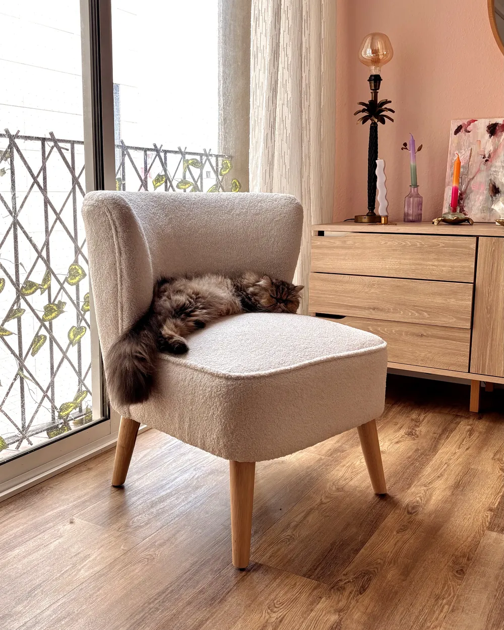 Armchair ALVEN Boucle Off-White_1045929