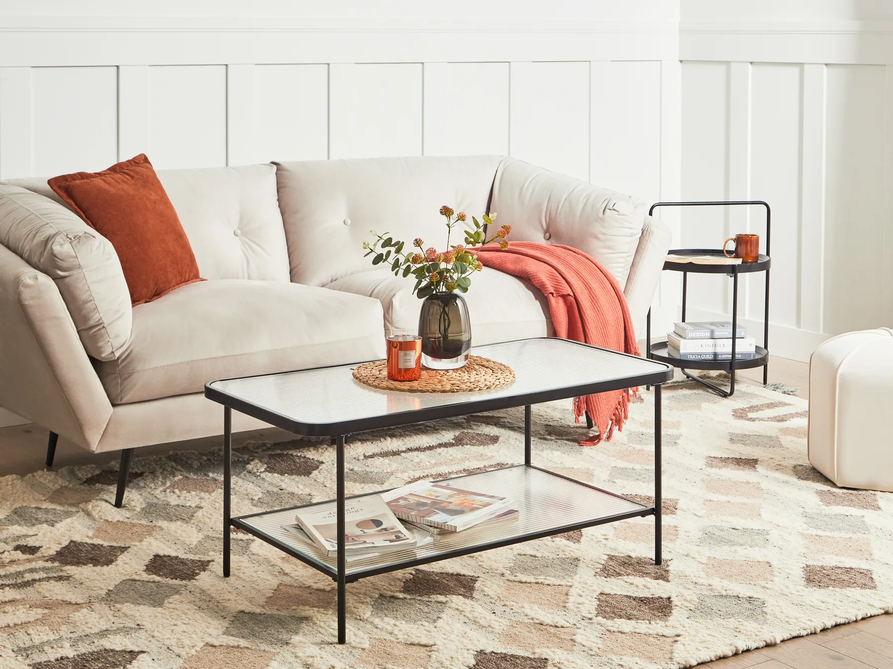 Coffee Table BLAIR Tempered Glass Black_941888