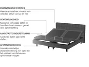 Verstelbaar bed Stof DUKE 180 x 200 cm Donkergrijs_756623