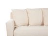 Sofföverdrag för 3-sits soffa beige GILJA_792625