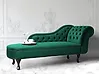 Right-Hand Chaise Longue NIMES Velvet Green