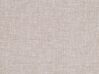 Pouf ottoman de jardin en tissu beige / pieds blancs ROVIGO _784648