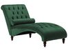Chaise longue in velluto color verde scuro MURET_750576