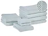Set of 9 Towels MITIARO Terry Cotton Mint Green