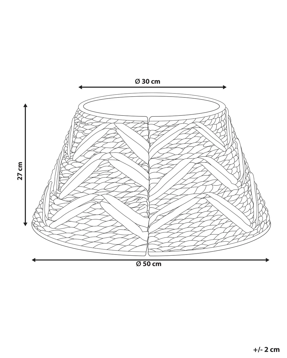 Base de árbol de Navidad FLATEYRI 50 cm Jacinto de agua Natural_880278