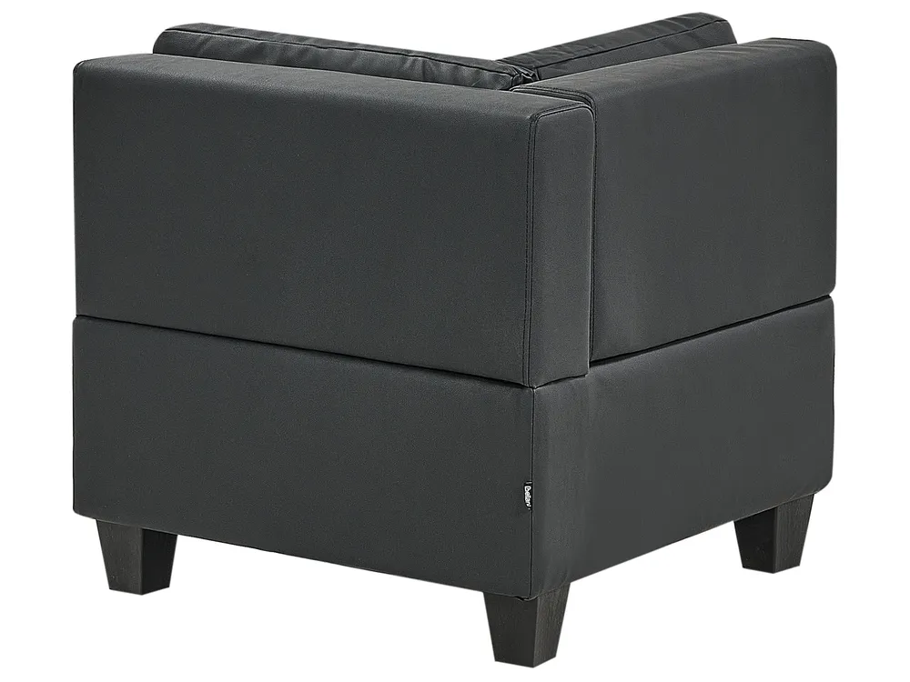 Modular Corner Sofa 4 Seater UNSTAD Faux Leather Black Right Hand_936665