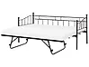 Sofá cama Metal LOUANNEC 90 x 200 cm Extensible Negro