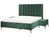 Conjunto de dormitorio SEZANNE Terciopelo Verde oscuro 180 x 200 cm