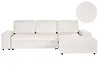 Corner Sofa Bed HRISEY with Storage Boucle White Left Hand