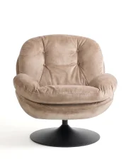 Drehsessel NOLVIK Samtstoff Beige_1168207
