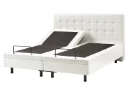 Adjustable Bed Boucle DUKE 160 x 200 cm (EU King Size) Off-White_1011460
