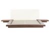 EU King Size Faux Leather Headboard Bed with LED Brown ZEN_751707