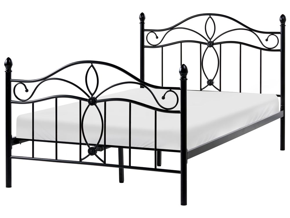 Cama Metal ANTLIA 120 x 200 cm Negro