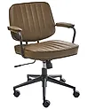 Desk Chair BERNE Faux Leather Brown