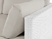Garden Corner Sofa with Table 4 Seater SANO Modular PE Rattan White Left Hand_741337