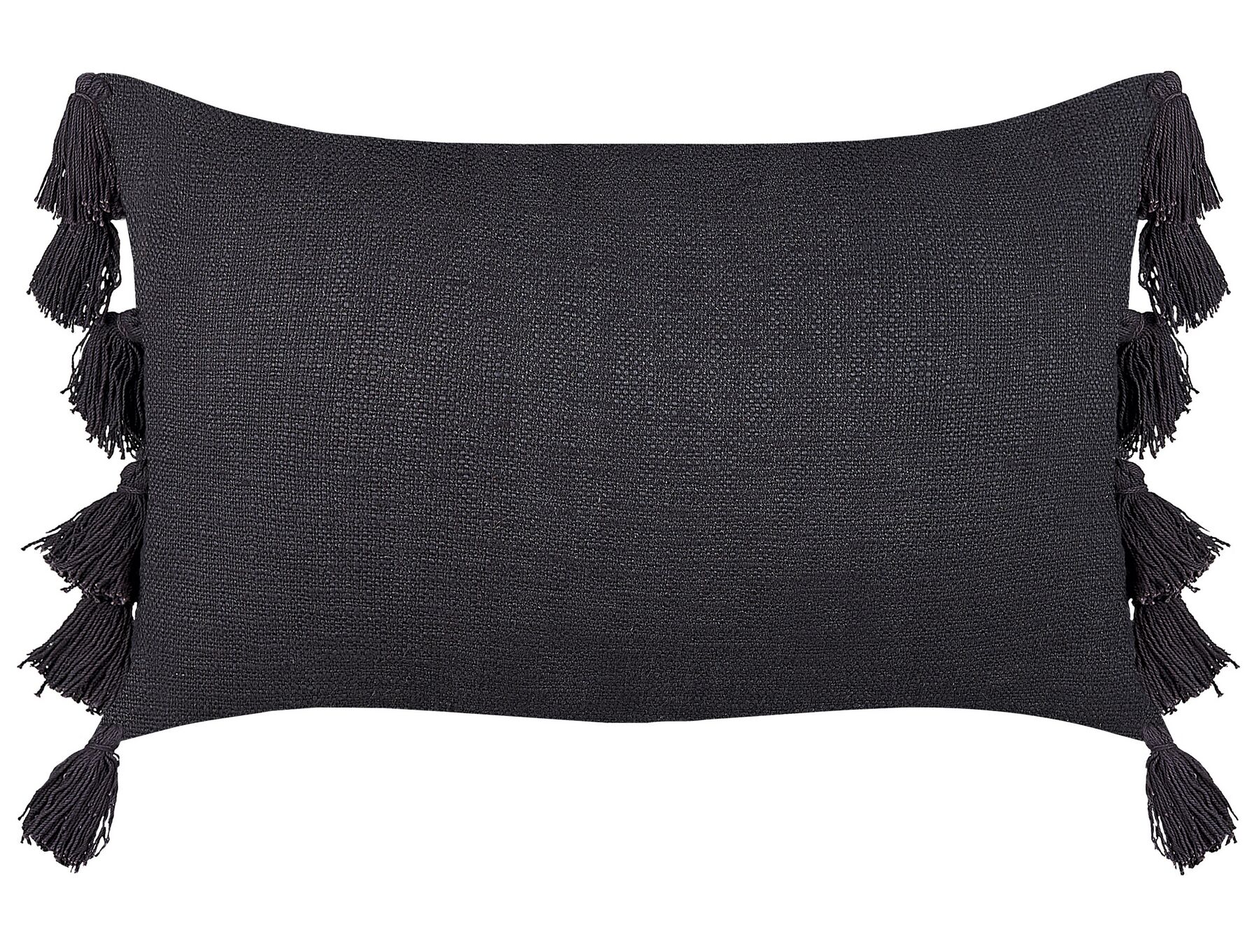 Cotton Cushion With Tassels 35 x 55 cm Grey LYTHRUM_838953