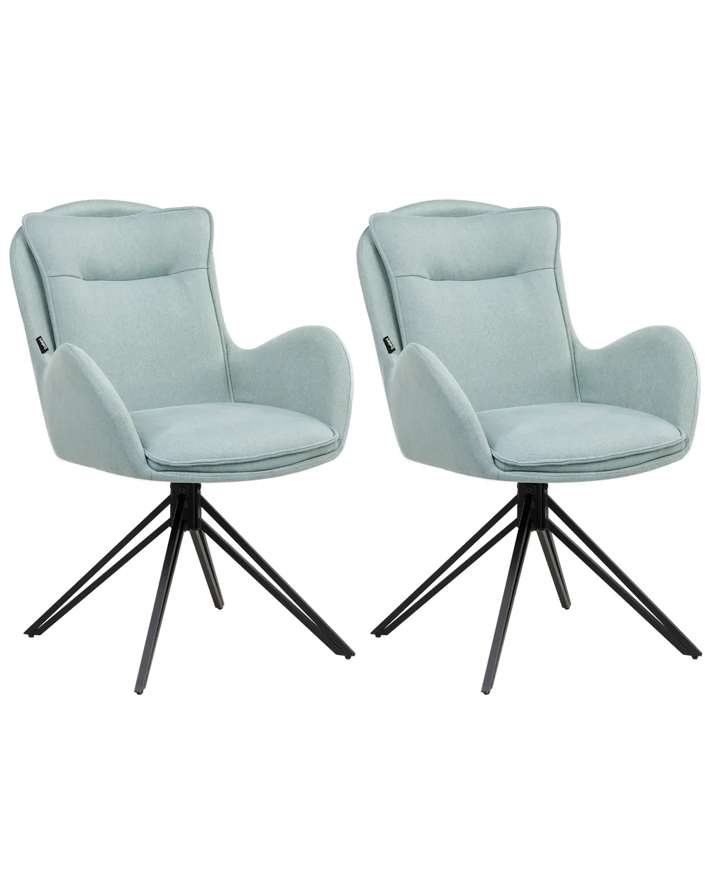 Set van 2 eetkamerstoelen Draaibaar AVELAR Mintgroen Set van 2 eetkamerstoelen Draaibaar AVELAR Mintgroen