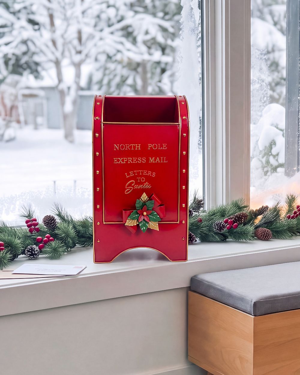 Santa Post Box MUHOS 40 cm Red