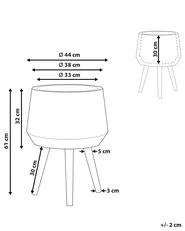 Donica na nóżkach MALAKI 44 cm Jasnoszary_808851