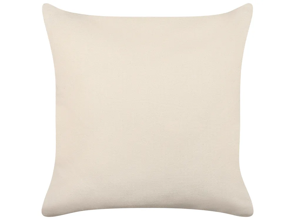 Zestaw 2 poduszek dekoracyjnych PELLAEA 45 x 45 cm Bawełna Jasnobeżowy Wzór geometryczny_840354