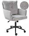 Desk Chair ALPINE Faux Fur Grey