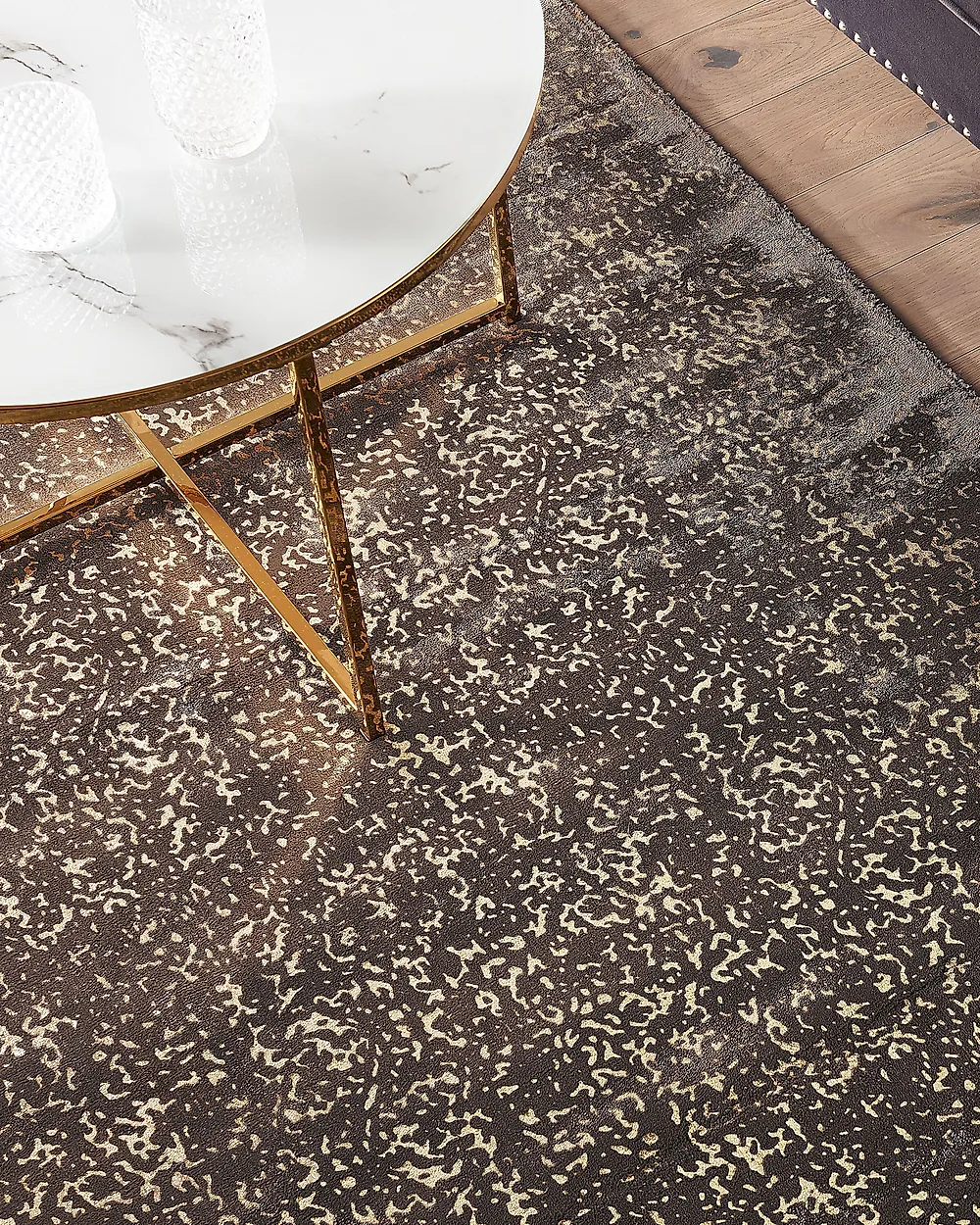 Teppich ESEL Gold 140 x 200 cm Viskose_1177341