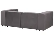 Modular Sofa 2 Seater FALSTERBO with Ottoman Velvet Taupe_919330
