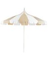 Parasol de jardin ⌀ 245 cm beige et blanc MINOA_932168