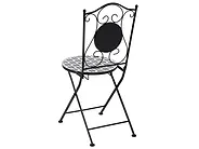 Set mobilier de grădină SIROLO Metal Alb/Albastru_1155681